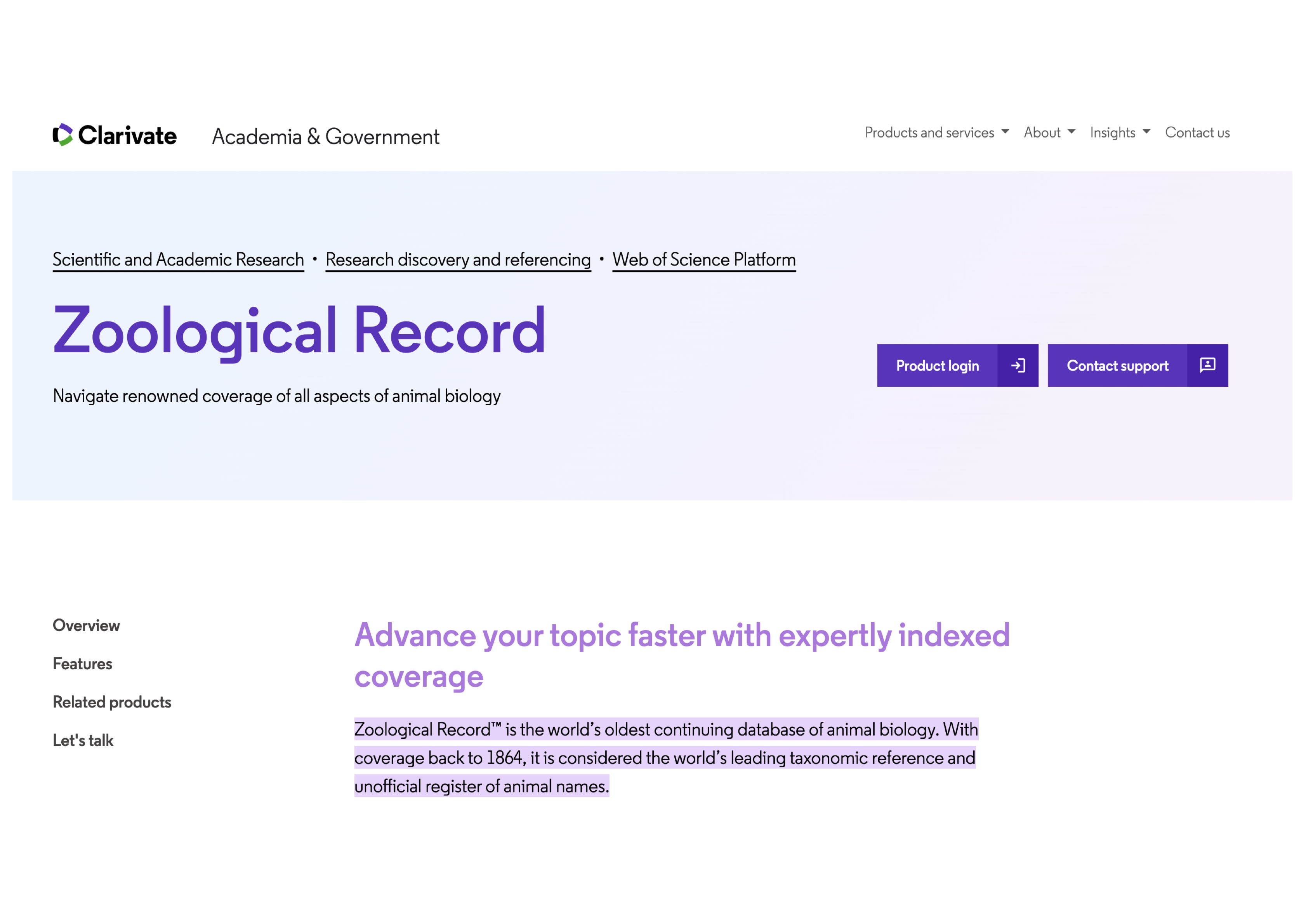 پایگاه زیست شناسی حیوانات