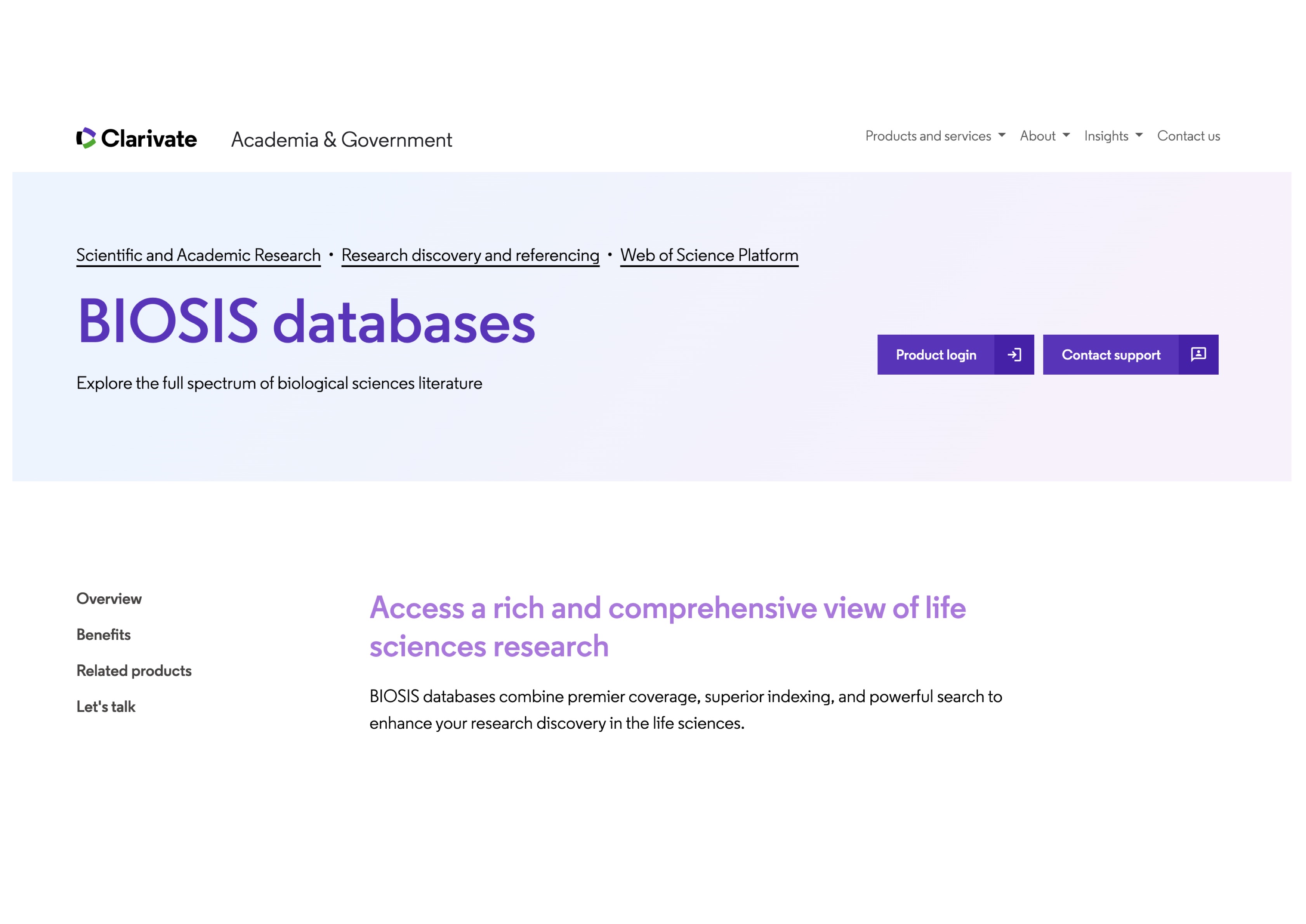 شاخص استنادی BIOSIS