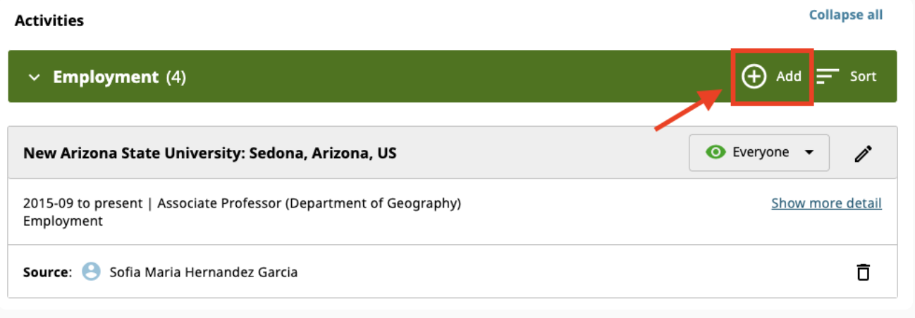 افزودن وابستگی شغلی در orcid