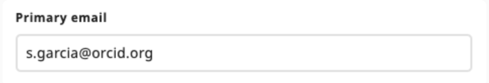 فیلد ایمیل در orcid